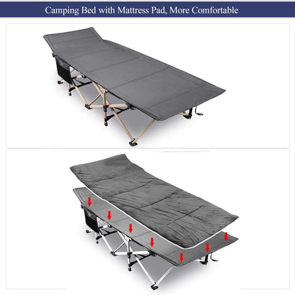 - REDCAMP Folding Camping Bed | Heavy Duty Sturdy Camp Bed with Mattress -