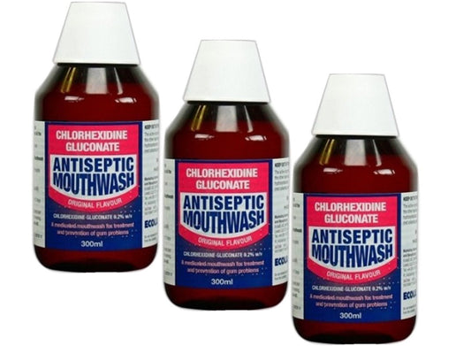 Chlorhexidine Gluconate Antiseptic Mouthwash Original Flavour 300 millilitre - 3 Pack