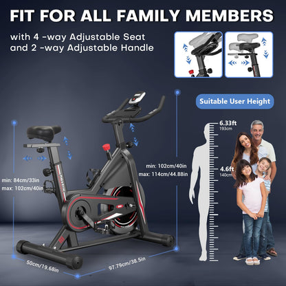 - DMASUN Indoor Exercise Bikes For Home Gym | Use with LCD Display -