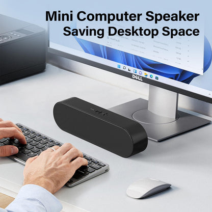 - YYV USB Computer Speaker, Portable PC Speaker for Desktop, Laptop,Notebook, Wired Mini Soundbar Speaker with Loud Volume