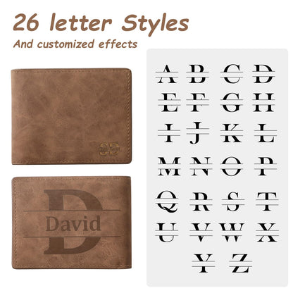 - Dihope Personalised Wallets for Men Letter Name -