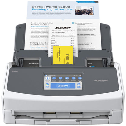 - ScanSnap iX1600 White Document Scanner | Desktop | Double Sided with WiFi | Touchscreen -