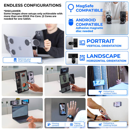 - Rolling Square Edge Pro Core | Mobile Phone Magnetic Holder | Smartworking and Productivity Accessory -