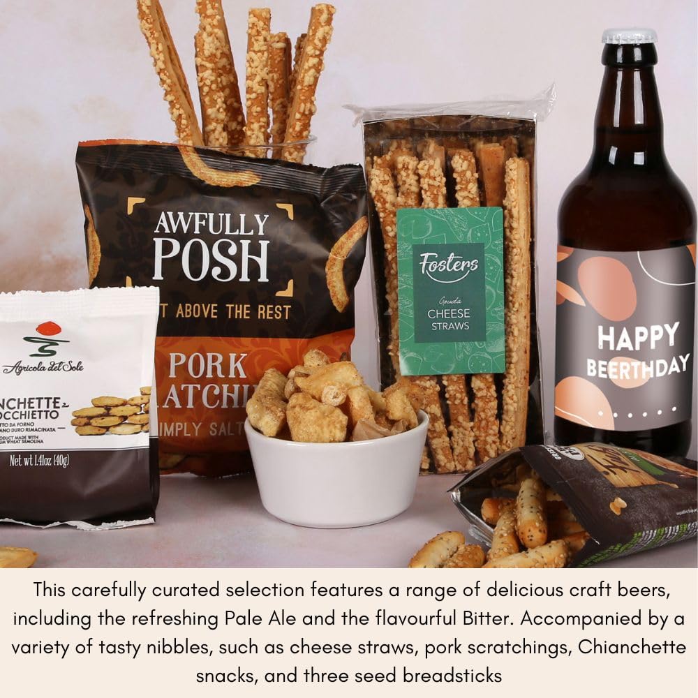 - Hay Hampers Birthday Beer Gift & Pub Snacks Hamper -