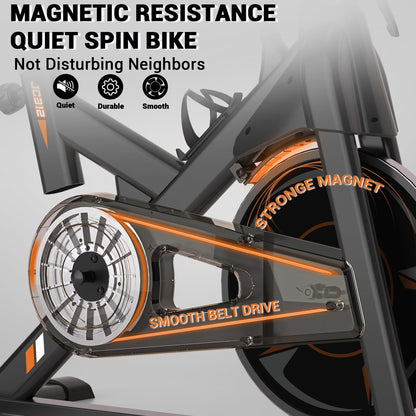 - Wenoker Exercise Bike Magnetic Resistance Indoor Cycling Bike Stationary for Home Gym Use with LCD Display, Tablet Holder & Comfortable Seat Cushion for Cardio Workout