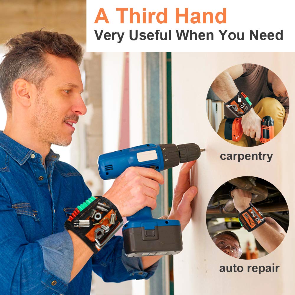 Dad Gifts for Fathers Day Gift - Magnetic Wristbands DIY Tools Gifts for Men Cool Gadgets, Father's Day Gifts for Dad Husband Hand Tools Gifts for Him, 2024 Birthday Fathers Day Presents for Dad