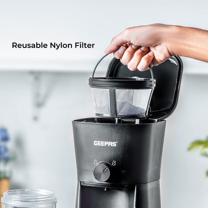 - GEEPAS 700W Ice Tea & Coffee Maker | Brews Iced Coffee | 600ML | Enjoy Iced Coffee Maker, Café Mocha Anytime in 4 Mins -