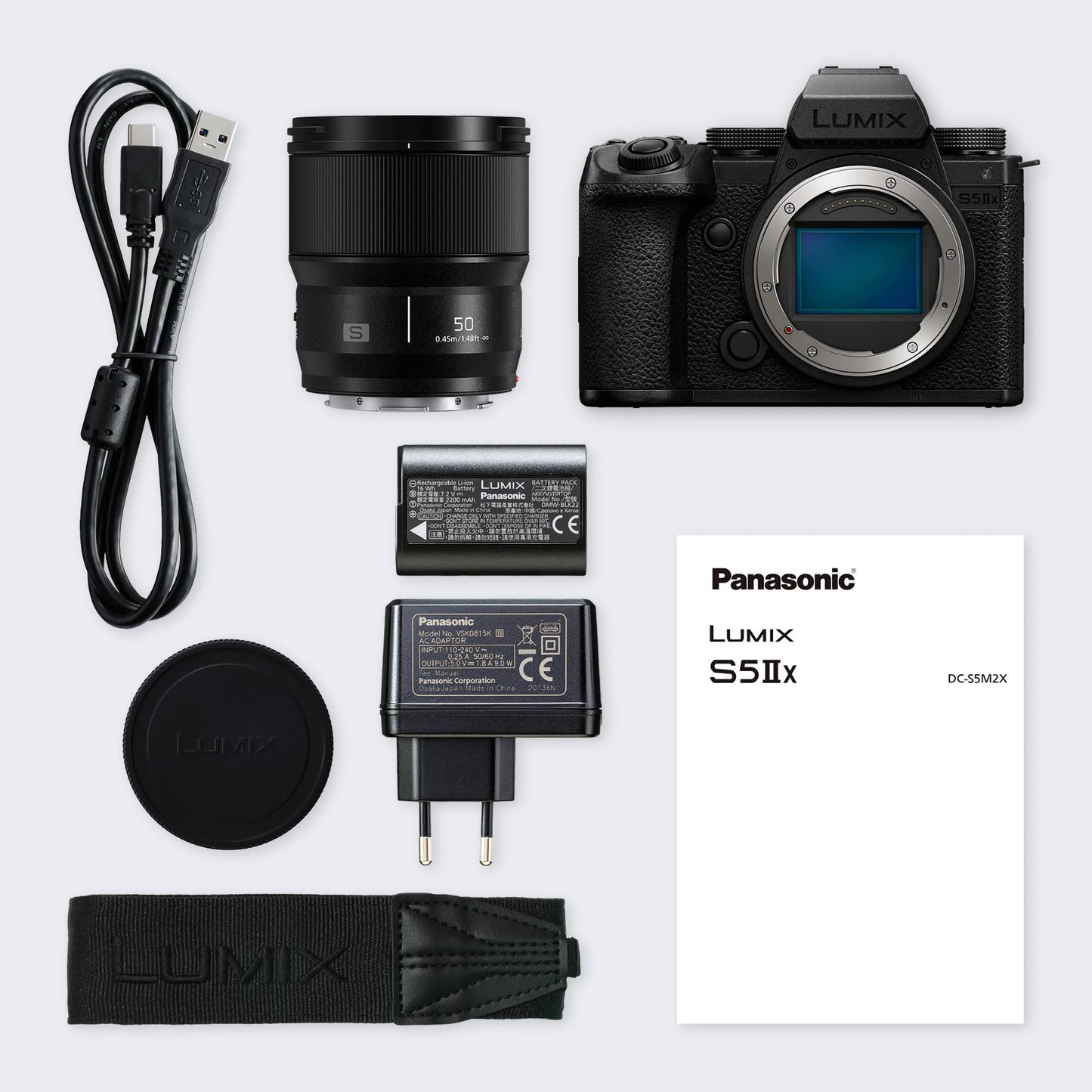 - Panasonic LUMIX DC-S5M2XCE Full Frame Mirrorless Camera | LUMIX S 50mm F1.8 Lens -