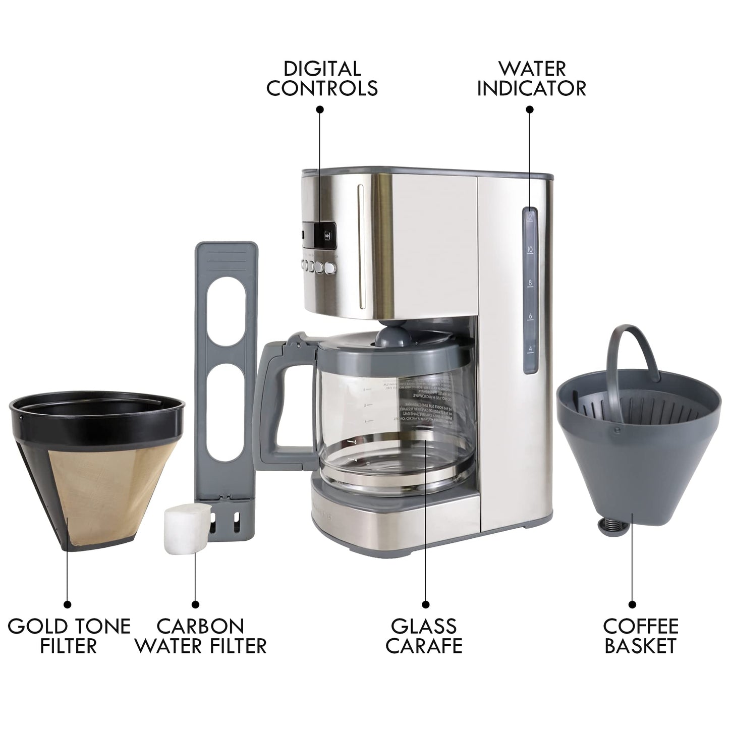- Kenmore 12-Cup Drip Coffee Maker Machine | 1.8L | Programmable Filter Coffee Machine -