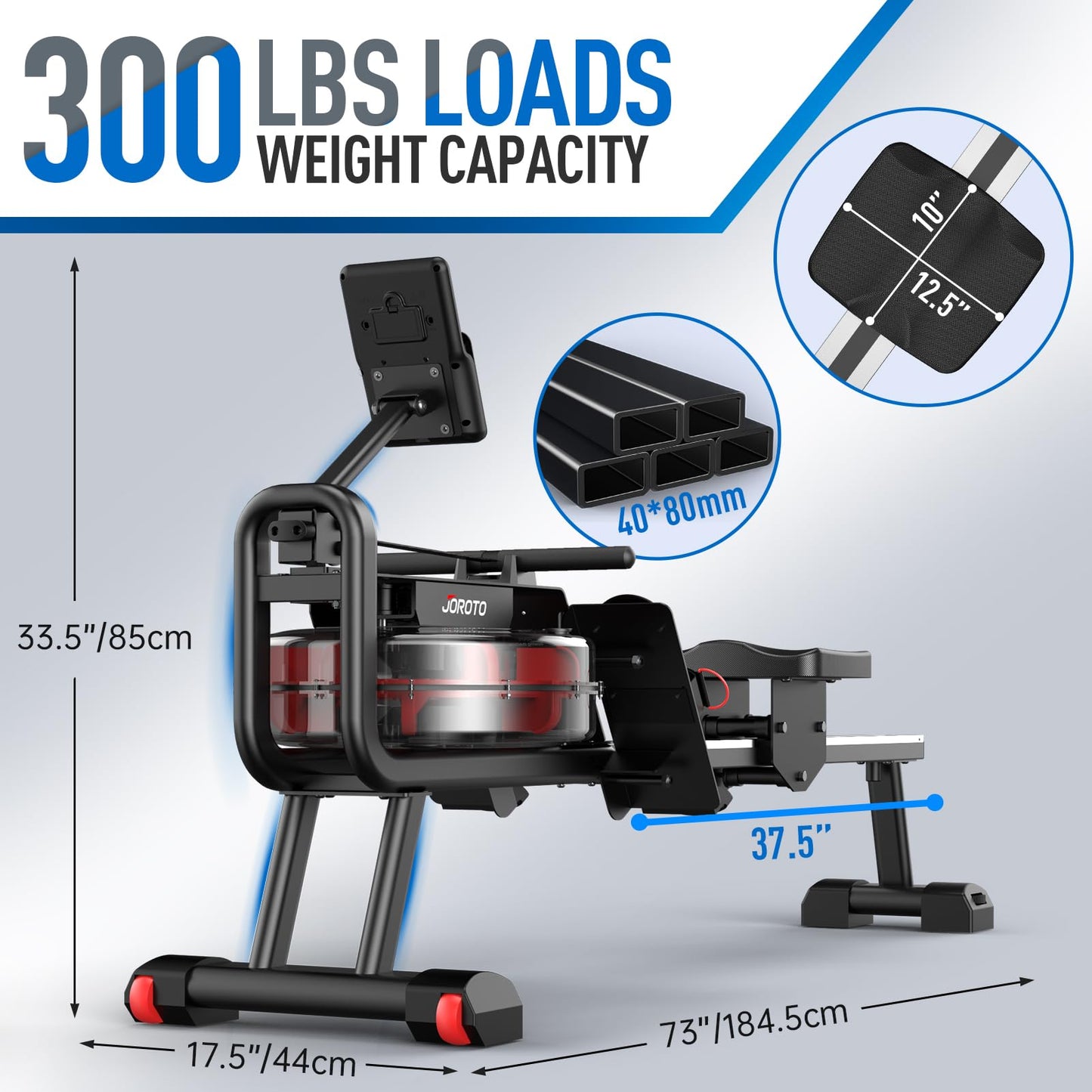 - JOROTO MR23 Rowing Machines For Home Gym | Foldable Rower Machine | 300 LBS Weight Capacity -