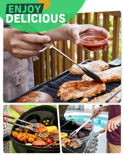 - Lulizar BBQ Tools Set | 7-in-1 | Storage Bag | Stainless Steel Grill Tool Set -