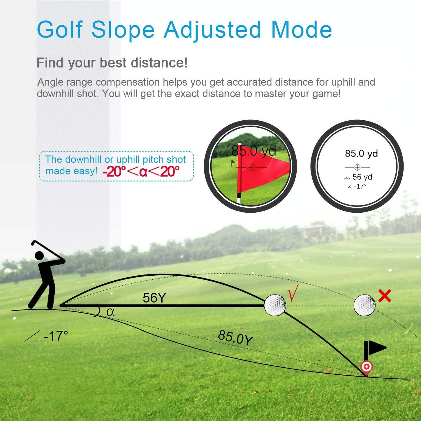 - Mileseey Professional Precision 660Yards Golf Range Finder | Slope Compensation -