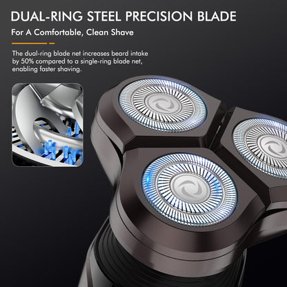 - Electric Shaver for Men | Cordless Rechargeable Rotary Shaver -