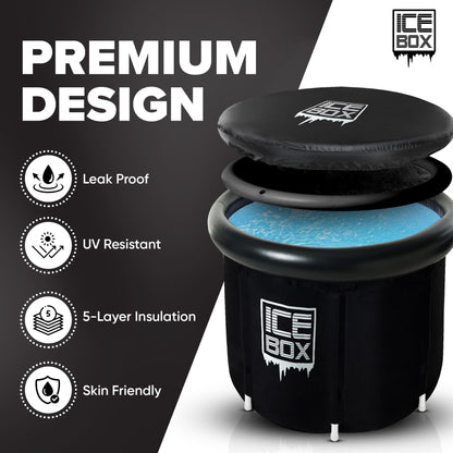 - IceBox | Ice Bath Tub Outdoor | Lid | 320L Cold Water Therapy Tub -
