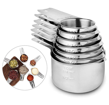 - Measuring Cups | Stainless Steel 7 Piece Stackable Set for Dry or Liquid Ingredients -