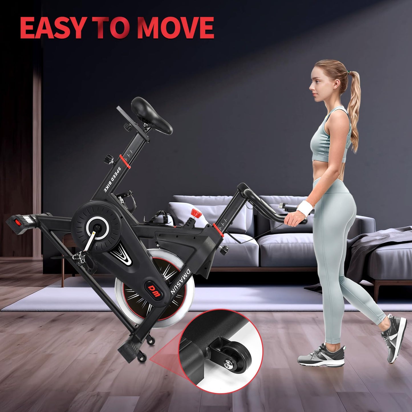 - DMASUN Exercise Bike For Home Gym | LCD Display & Tablet Holder | Super Quiet -
