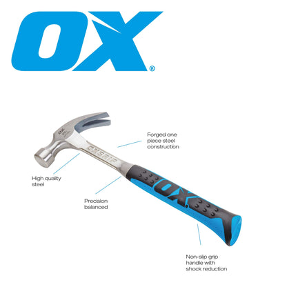 - OX Pro Claw Hammer | 20 oz -