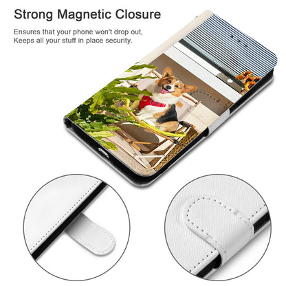- ZhuoFan Personalised Phone Case for Samsung Galaxy S21 Ultra 5G 6.8", Custom Picture on Wallet Leather Cover, Personalized Photo/Text/Name Design Shockproof Case, One Image