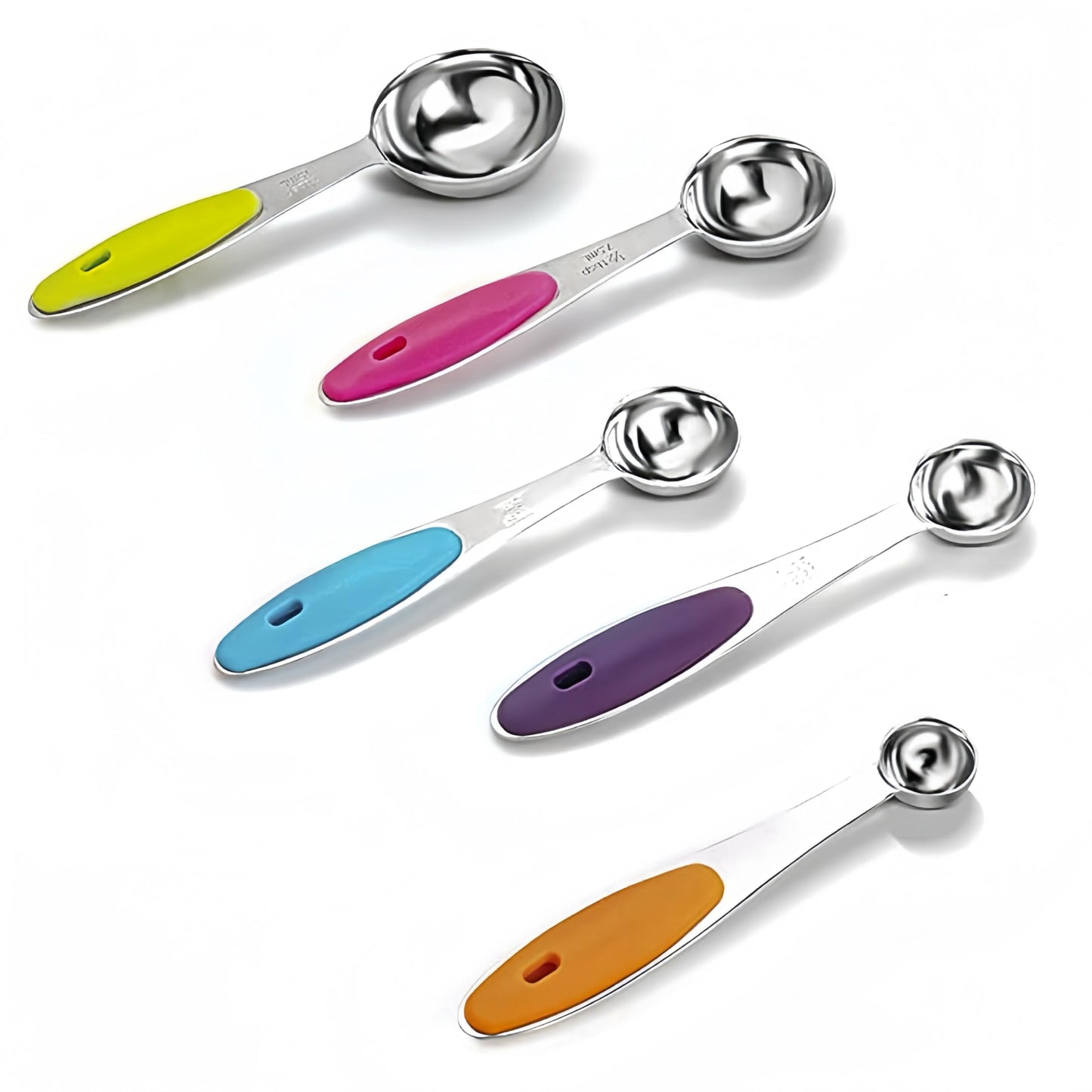 - 10 Pcs Measuring Cups and Spoons Set, Includes 5 Stainless Steel Nesting Measuring Cups & 5 Mini Measuring Spoons,Stackable Handle Accurate Tablespoon for Measuring Dry and Liquid Ingredients