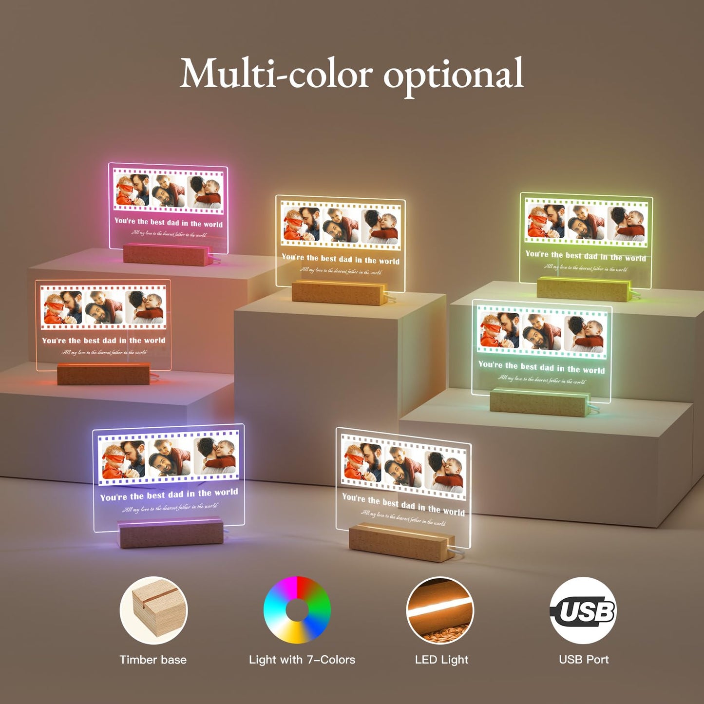 - Personalised Night Light with Photo -