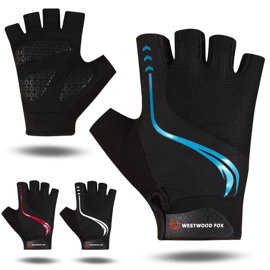 - WESTWOOD FOX Cycling Gloves for Men Women, Breathable Half Finger Mountain Bike