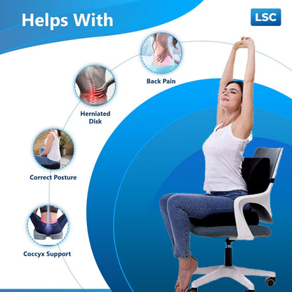 - LSC Chair Cushions for Office Chair | Memory Foam | Non-Slip -