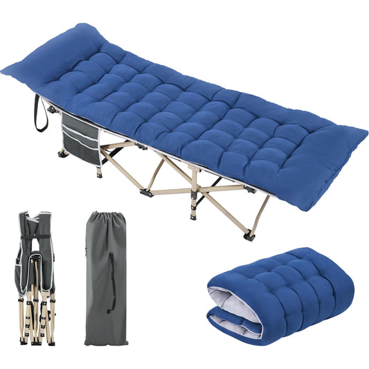 - Yaheetech Folding Camping Cot Portable Outdoor Bed for Adults w/Mat & Storage Bag.