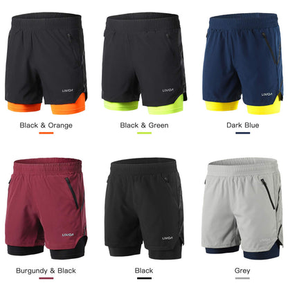 - Lixada Men 2 in 1 Running Shorts | Quick Drying | Breathable -
