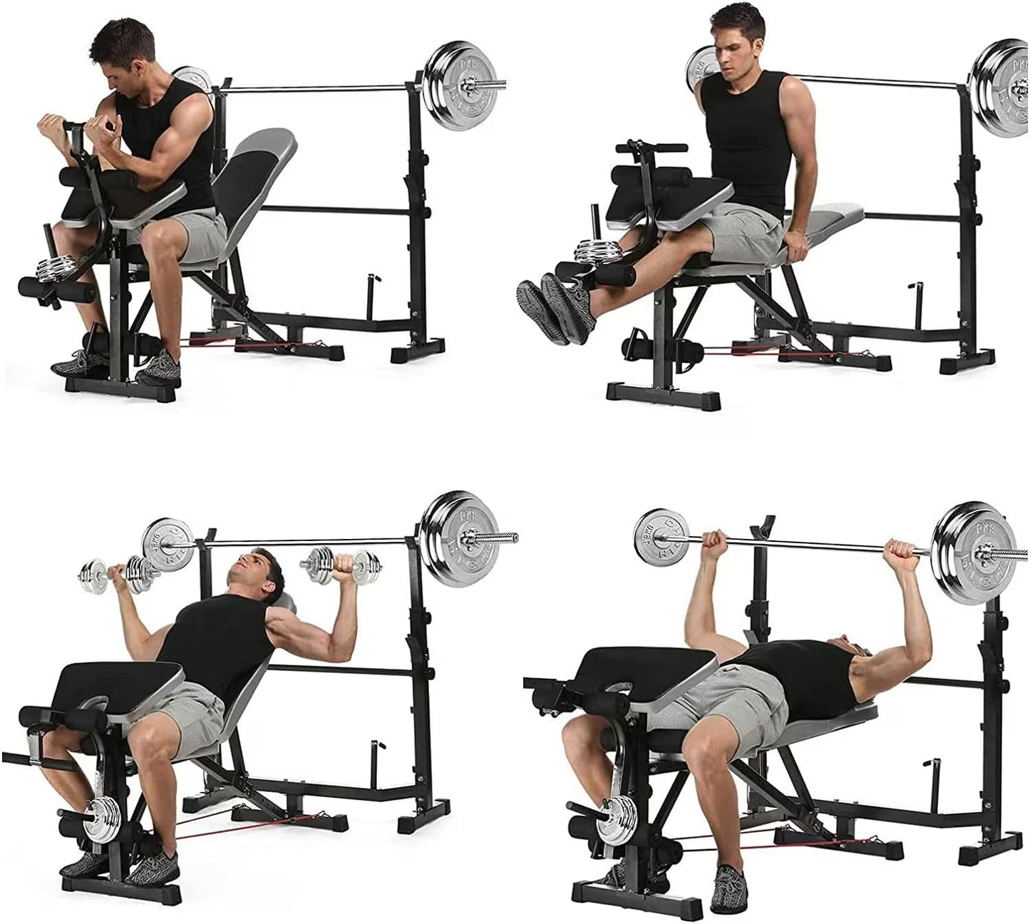 - HAKENO Weight Bench with Squat Rack | Adjustable Olympic Weight Bench -