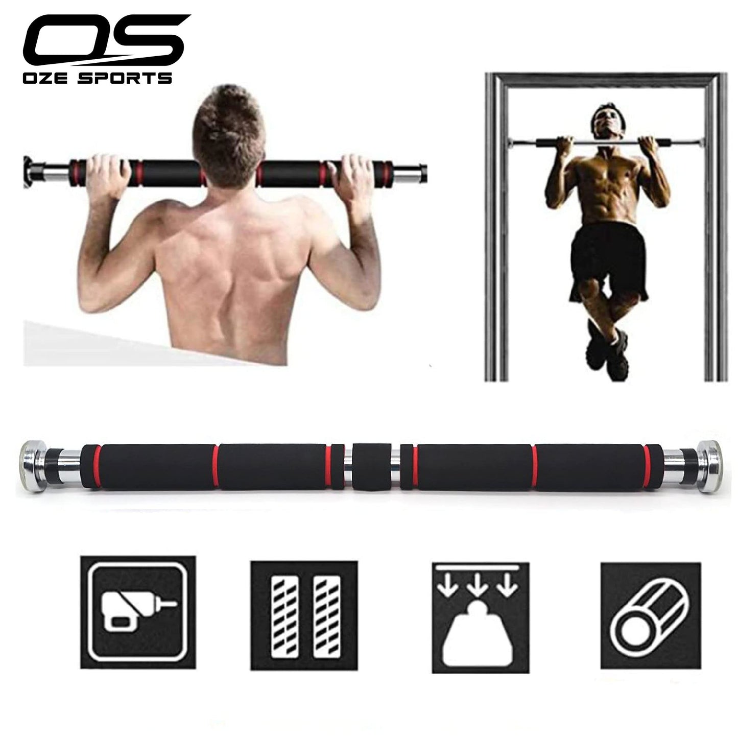 - Exercise Door Gym Pull Up Chin ups bar with Padded Grip -