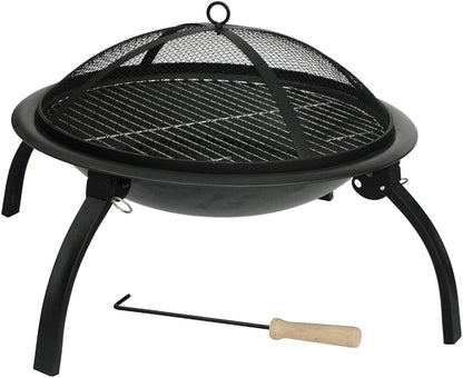 - HH Home Hut Fire Pit | Folding Portable Heater For Outdoors | Ideal For Garden BBQ -