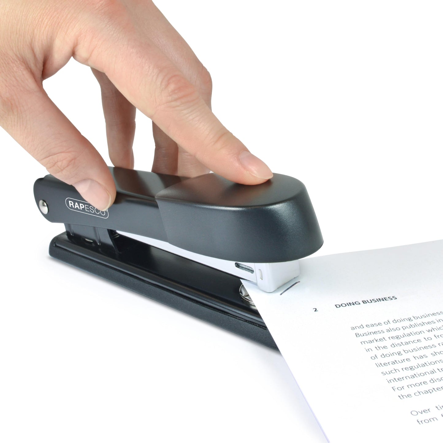 - Rapesco 1602 Germ-Savvy Antibacterial Marlin Stapler | 25 Sheet Capacity | 2000 26/6 mm Staples | Black -