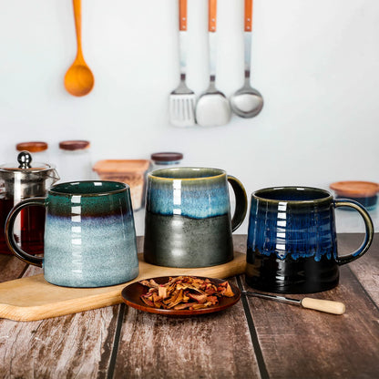 - SECELES 400ml Large Ceramic Coffee Mugs | 14Oz Handmade -