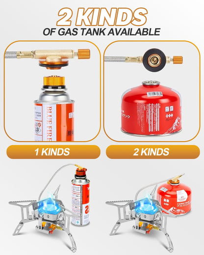 - Kemraes Camping Stove | Windproof Portable Gas Stove -