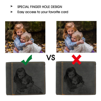 - Personalised Photo Wallets for Men | Custom Trifold Engraved Men's Photo Wallets -