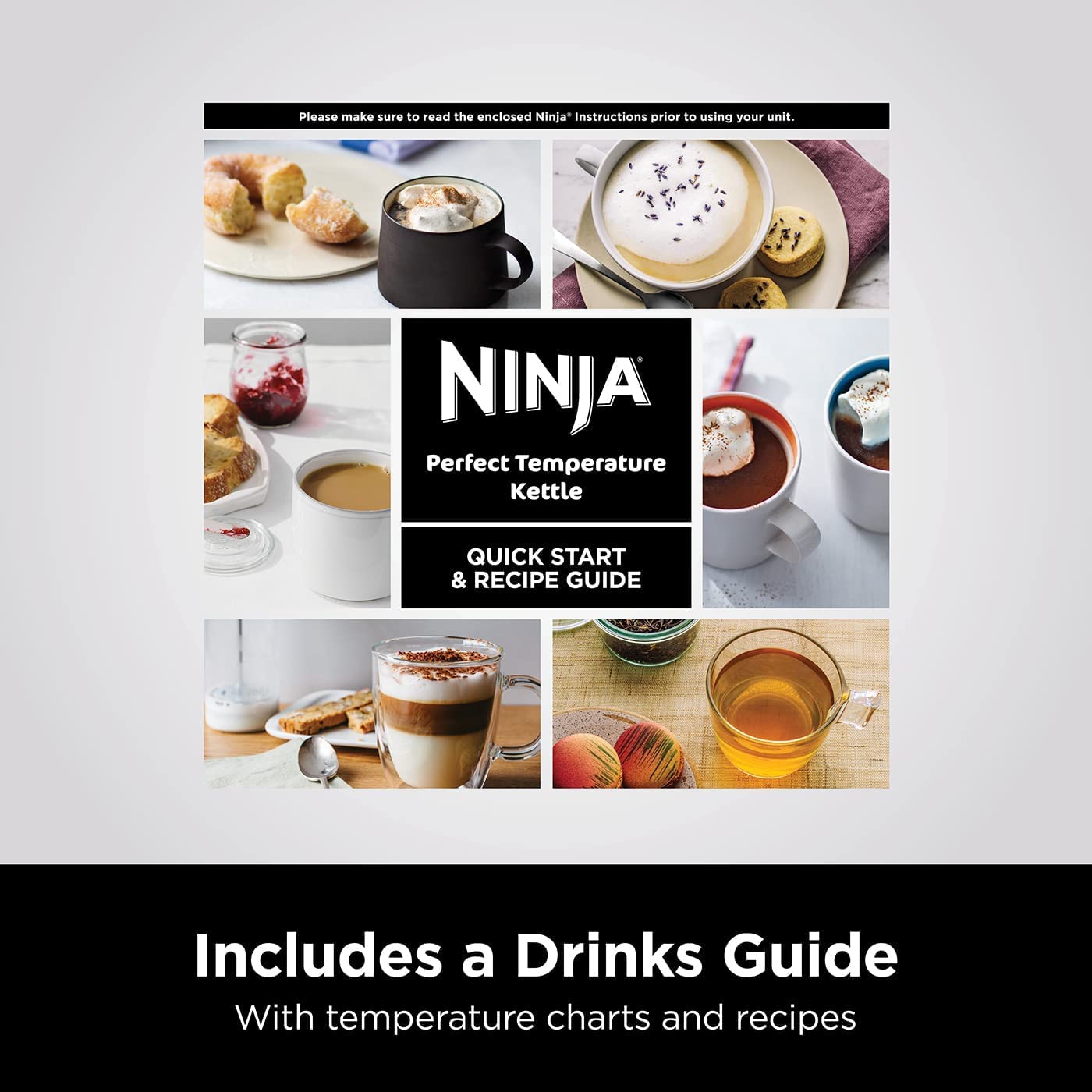 - Ninja Perfect Temperature Kettle | 1.7L | Temperature Control | LED Display -