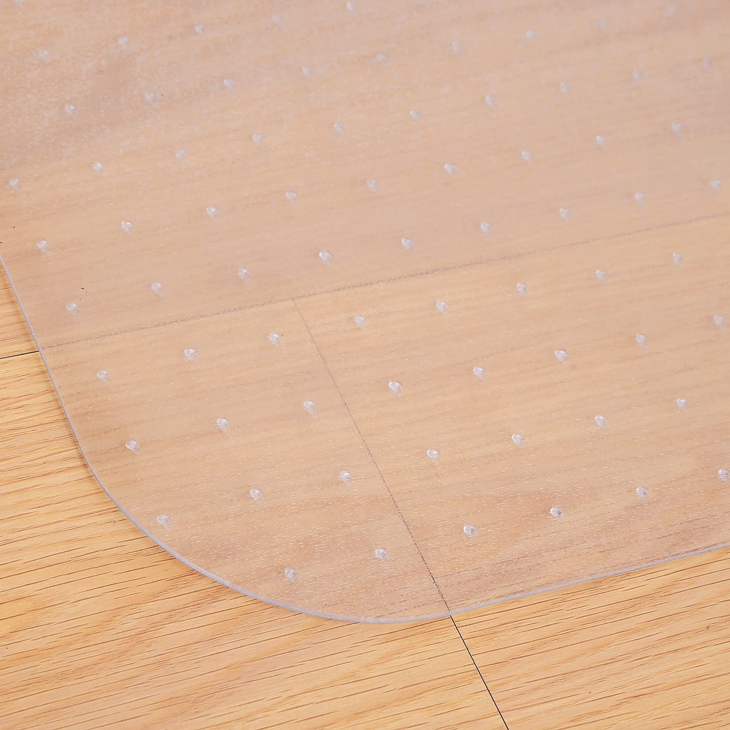 - HOMCOM Office Carpet Protector Chair Mat Clear Spike Non Slip Studs Frosted Lipped -