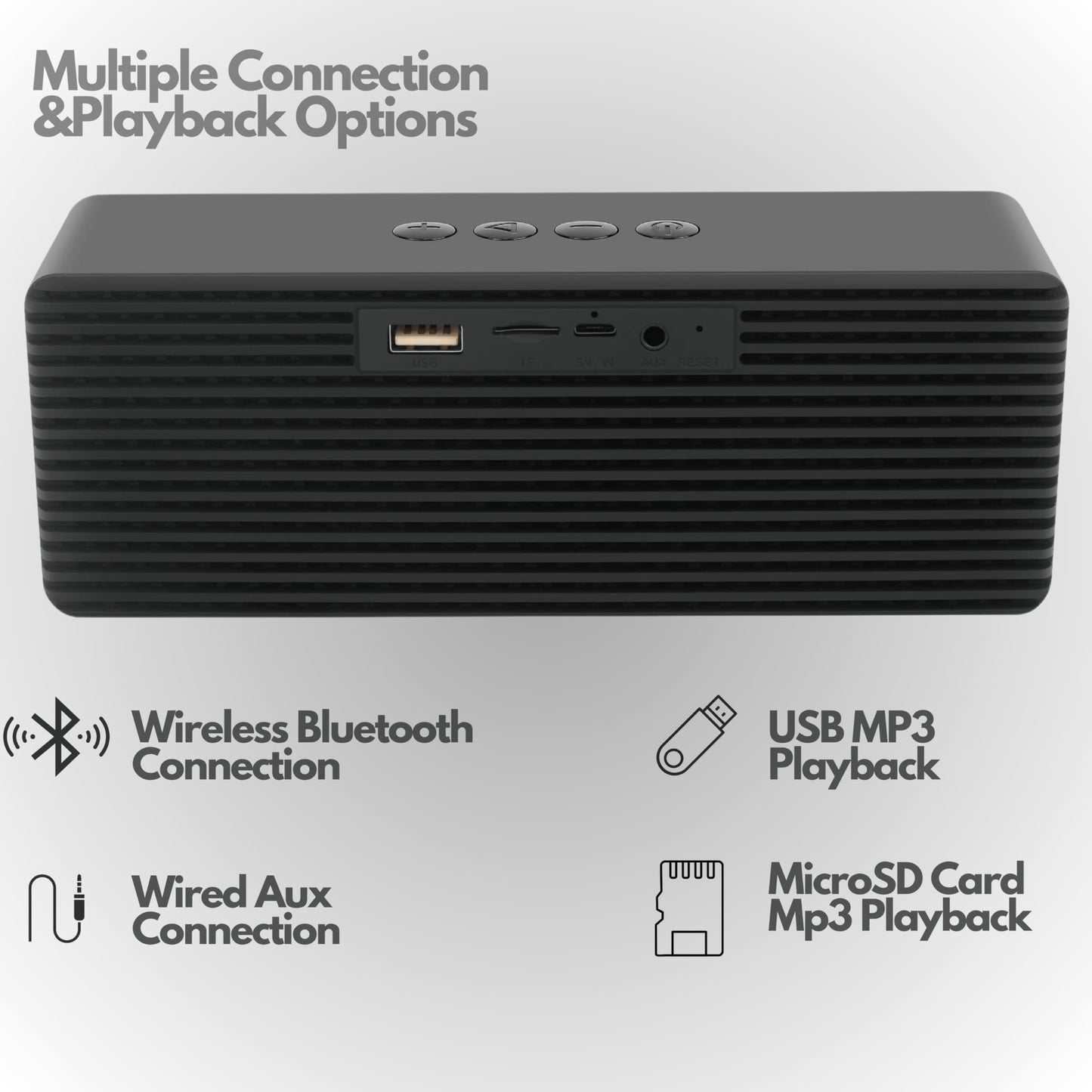 Betron Bluetooth Speaker, Portable, Wireless Connection, Dual Driver, with Microphone, 10W, for Travel Indoor and Outdoor, (D51)