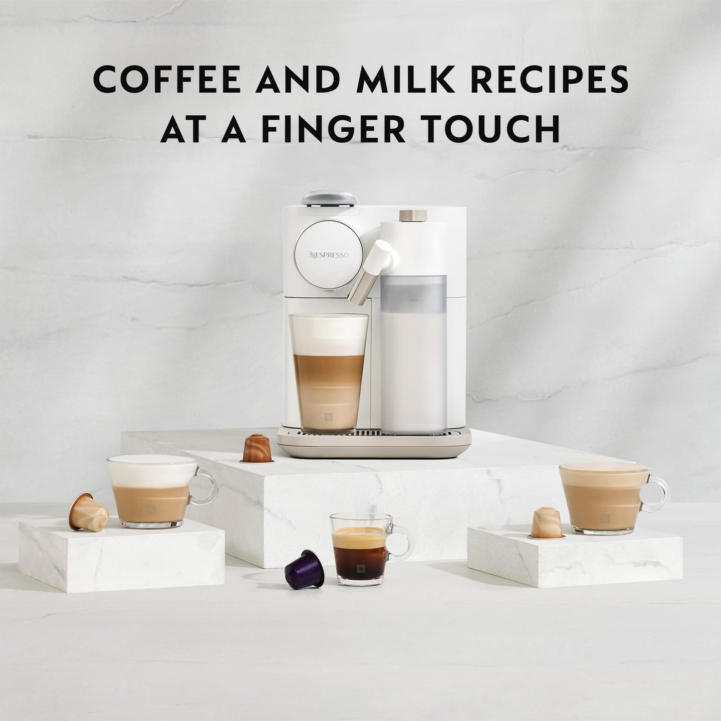 De'Longhi Nespresso Gran Lattissima EN640.B, Automatic Coffee Maker, Single-Serve Capsule Coffee Machine, Automatic Frothed Milk, 19 Bar Pressure, Cappuccino, Latte, 1400W, Sophisticated Dark Black