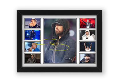 - Eminem Autograph Poster Print | Limited Edition Collage Of The Music Legend -