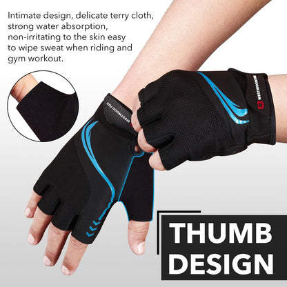 - WESTWOOD FOX Cycling Gloves for Men Women, Breathable Half Finger Mountain Bike
