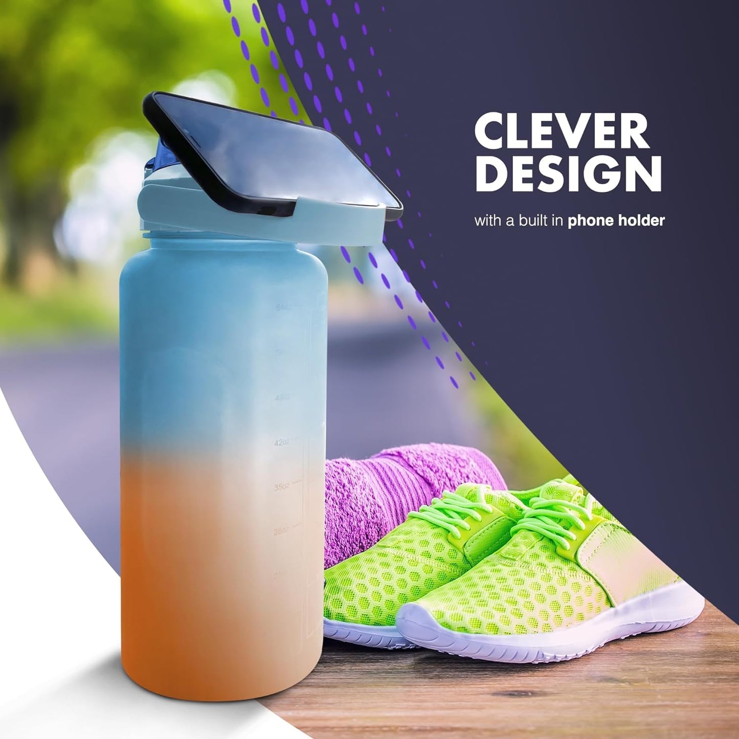 - KAYMAN 2L Motivational Water Bottle With Lockable Lid | Removable Straw And Handle –