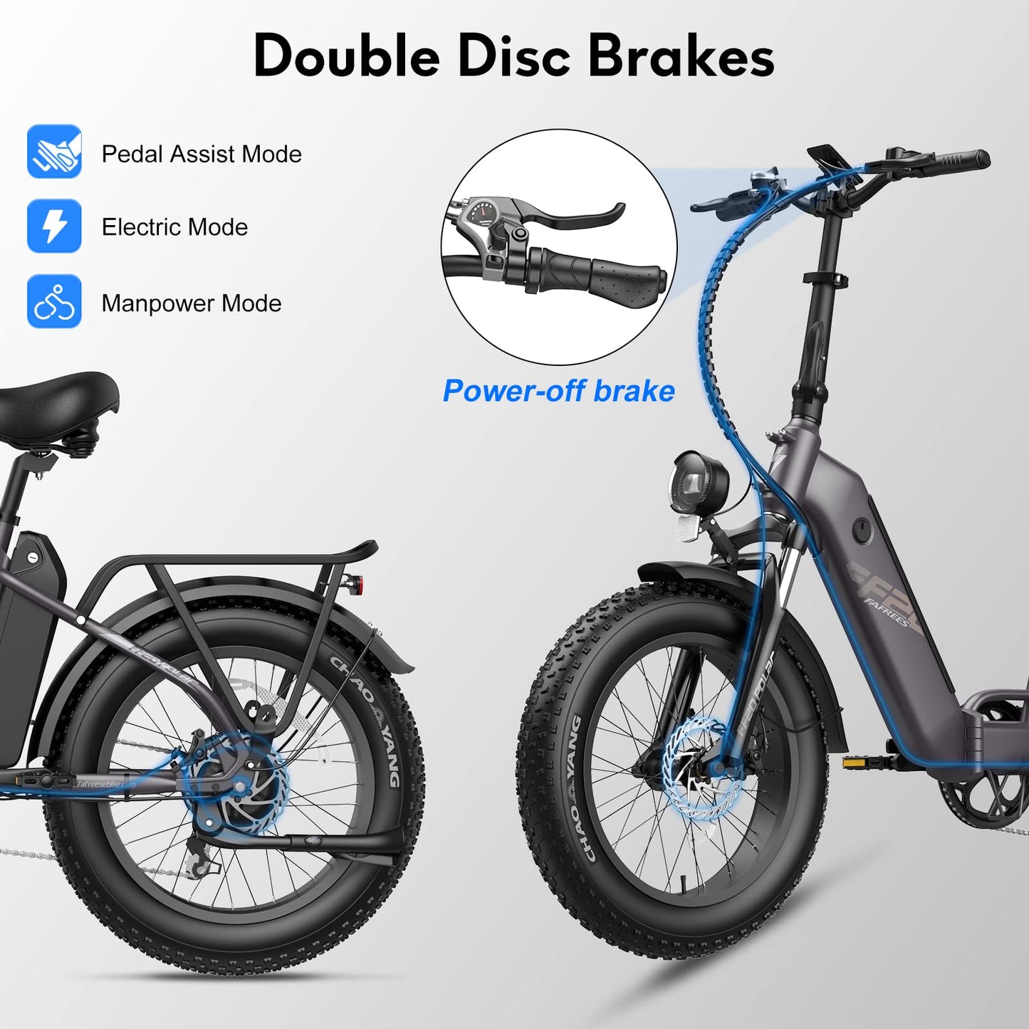 - Fafrees [ Official FF20 Polar Electric Bike Fat Tyre | E Bike UK Plug 48V 10.4Ah*2 Batteries up to 160KM -