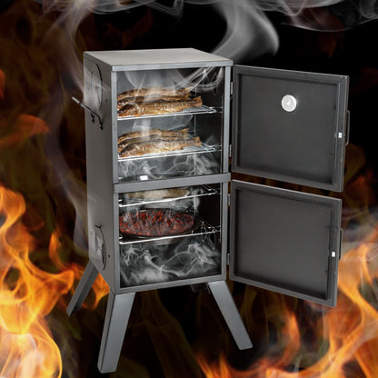 - TecTake BBQ | Charcoal barbecue smoker | Heat indicator -