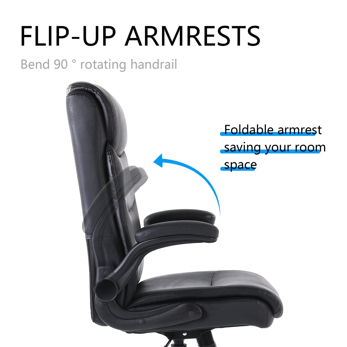 - Requena Executive Office Chair | With Flip-up Armrest | Ergonomic | Height Adjustable -