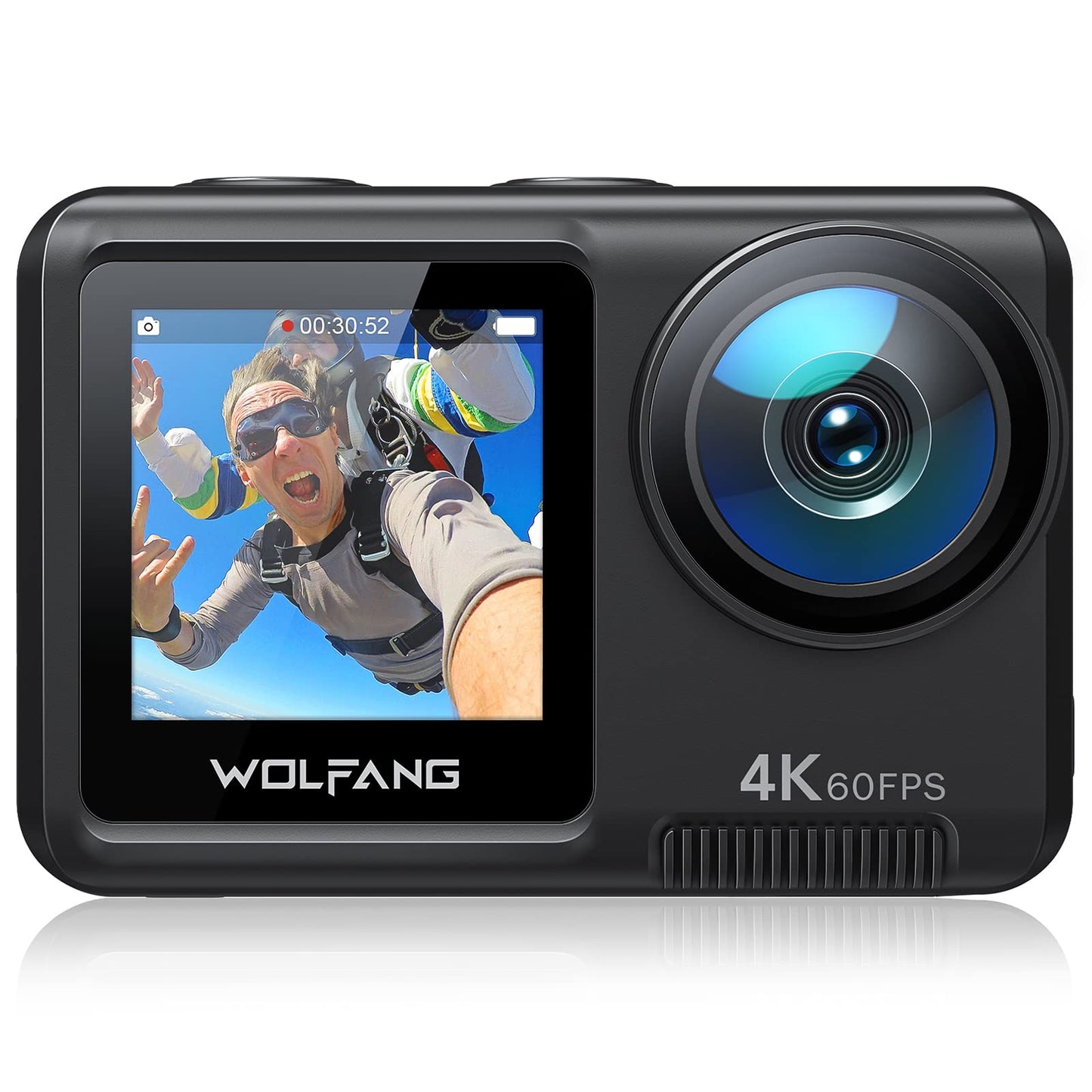 - WOLFANG GA420 Dual Screen Action Camera 4K 60FPS 24MP