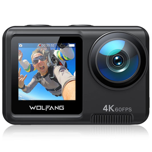 - WOLFANG GA420 Dual Screen Action Camera 4K 60FPS 24MP