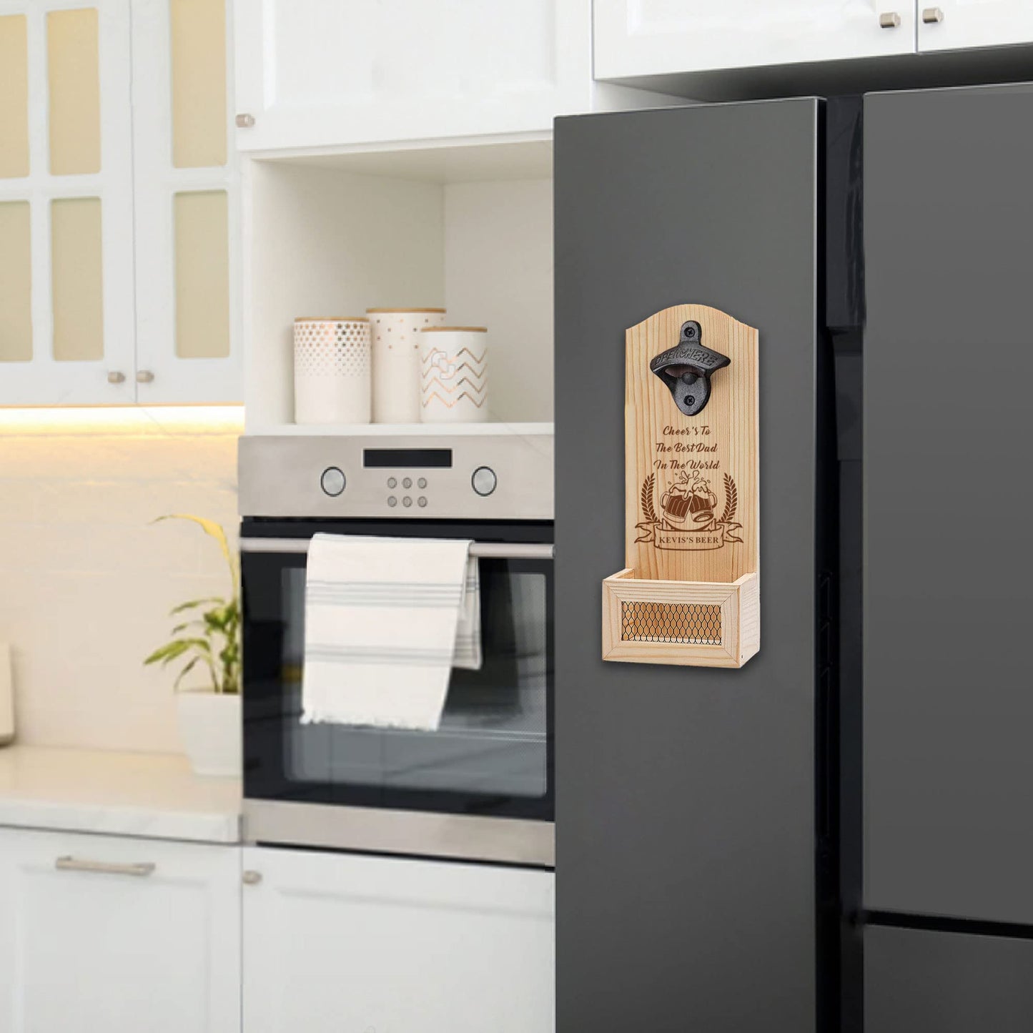 - Personalised Bottle Opener Wall Mounted Bottle Opener -