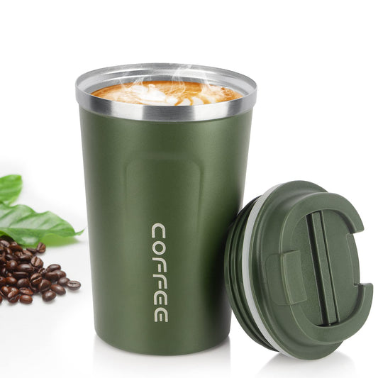 - MOMSIV Coffee Cup | 380ml Vacuum Reusable Leakproof Double Wall Coffee Cup -