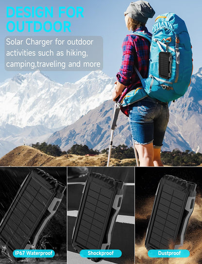 - Power Bank 42800mAh | Large Battery Pack | Fast Charging QC 3.0 PD18W USB-C -
